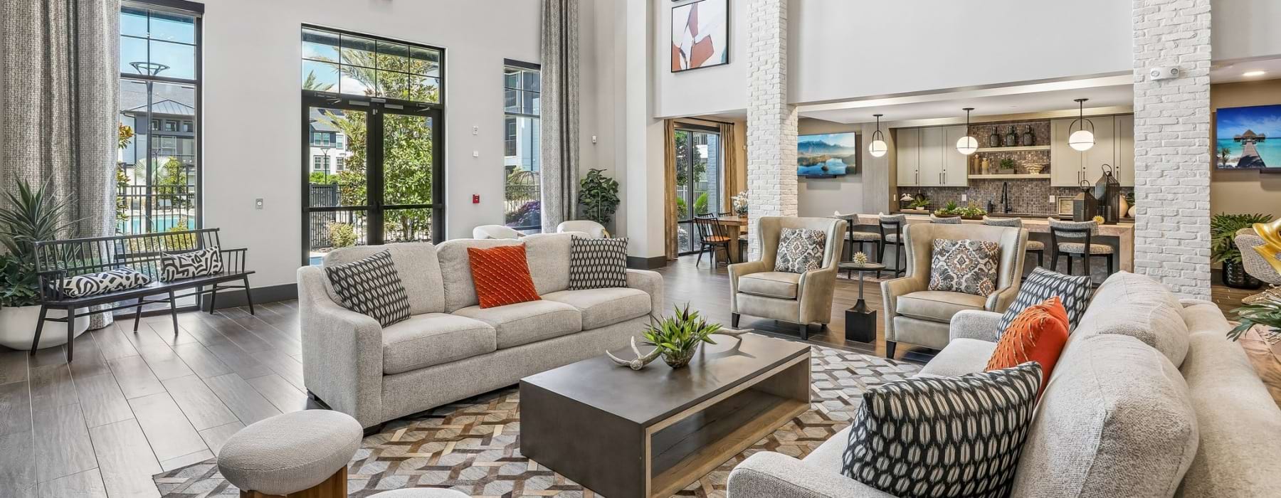 Luxury apartment amenities at Addison Farms in Apopka Florida featuring resort-style community spaces